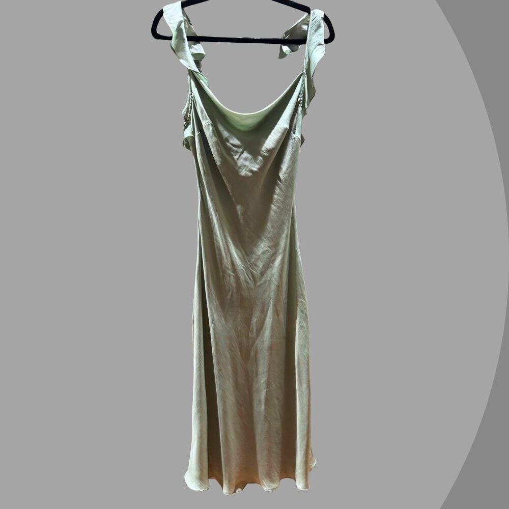 Grade & Gather Women's Green Satin Dress Size Small